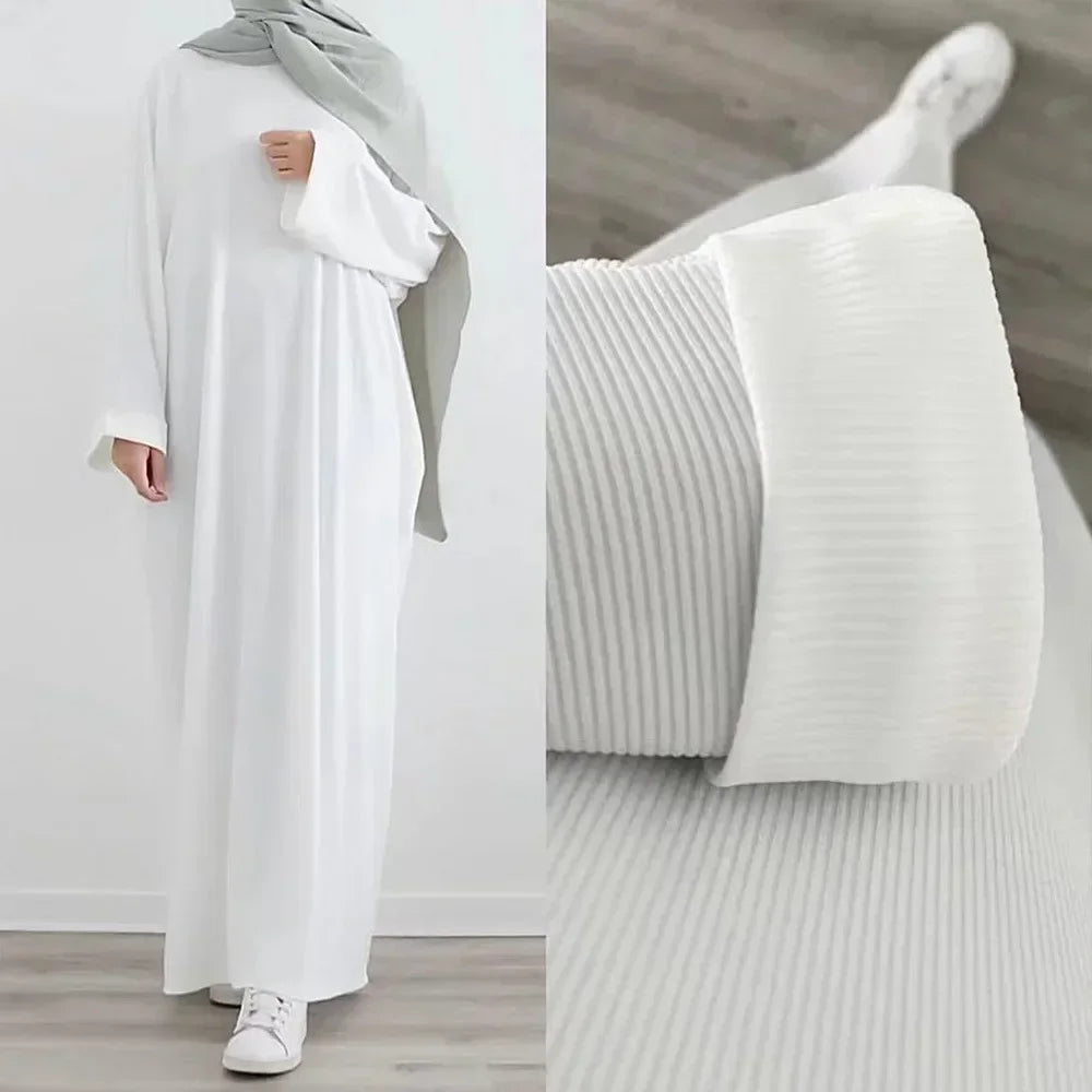 RETAL STYLE Knit Abaya for Women Muslim Winter Clothes Turkey Outfit Ramadan Eid Kaftan