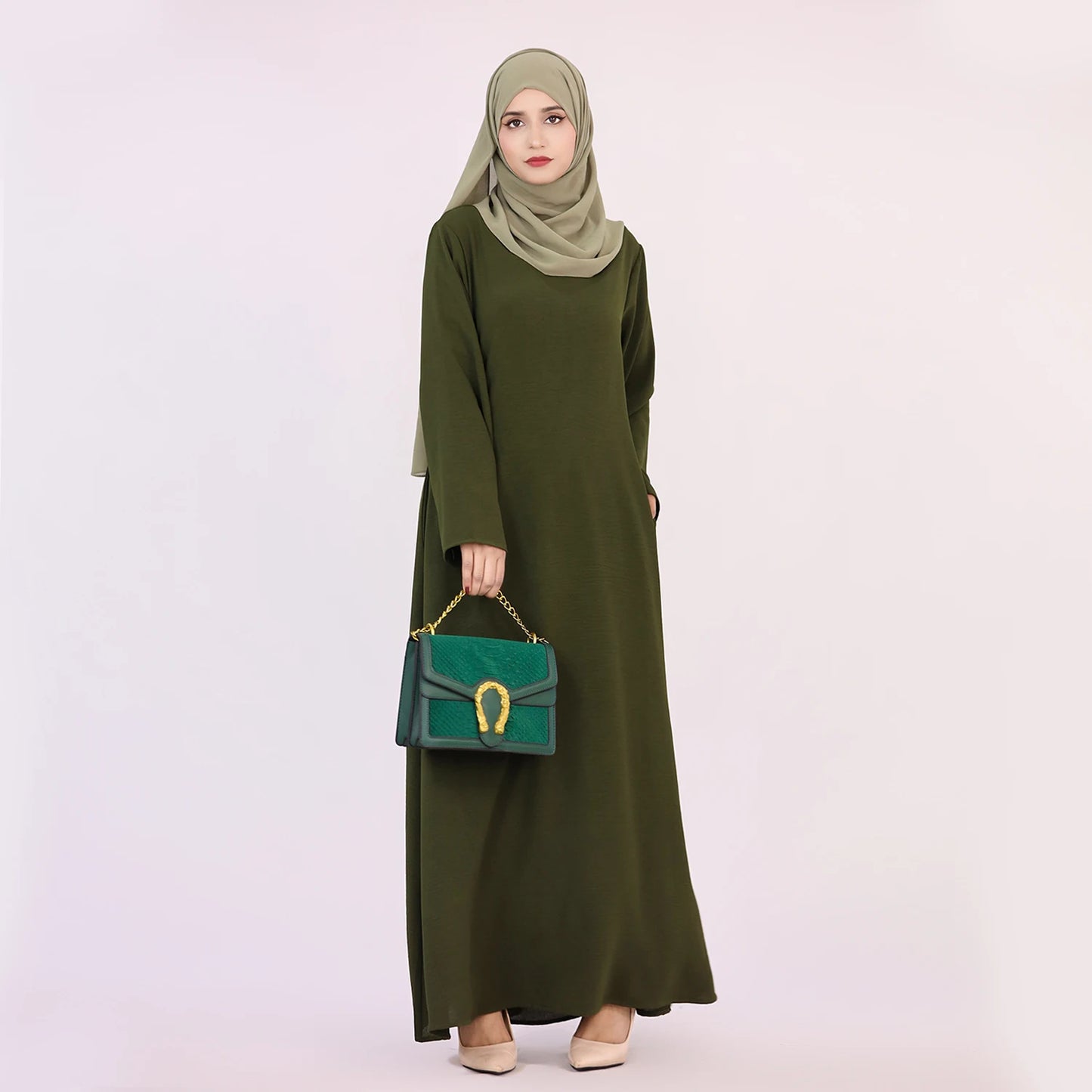 RETAL STYE abaya Simple Style Maxi Dresses for Muslim Women