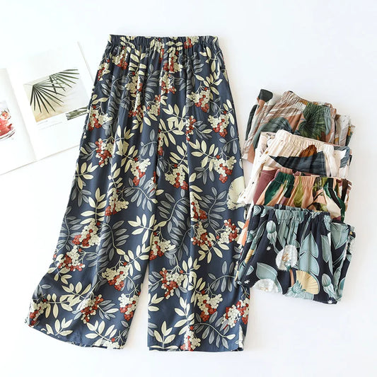 New ladies summer, shorts cropped pants thin section ,soft artificial cotton loose, casual home pants can be worn outside