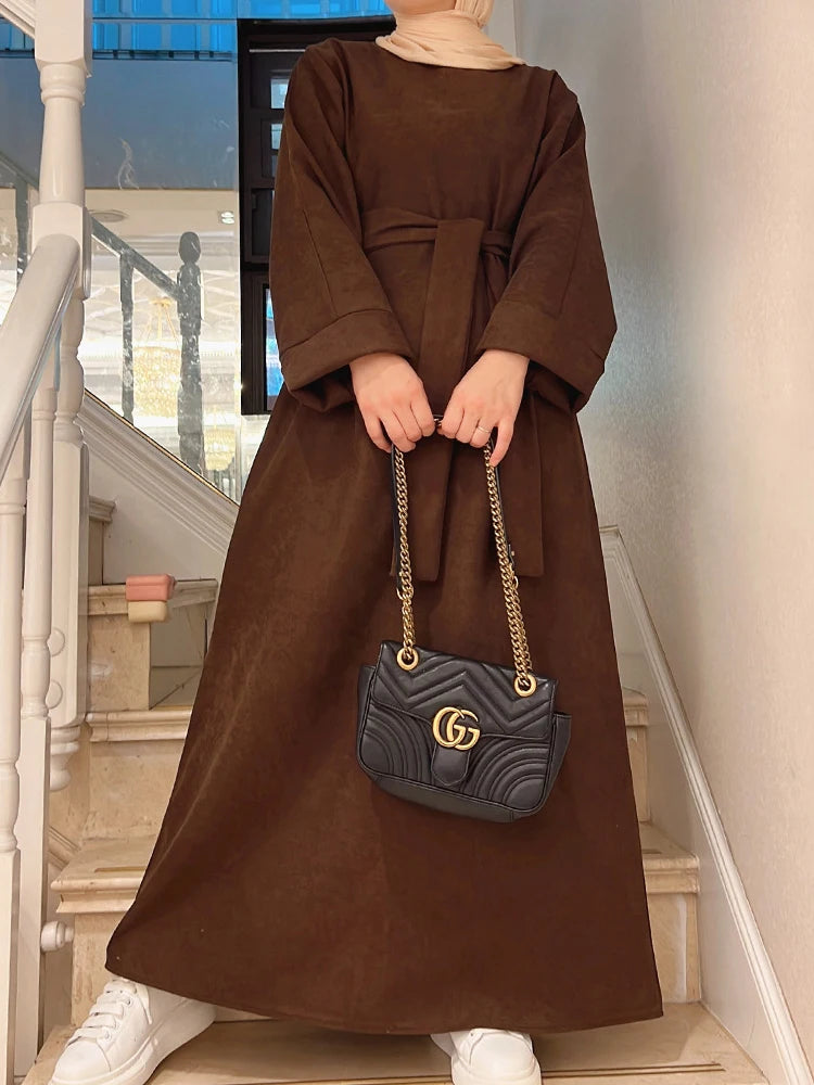 RETAL STYLE Winter Abaya Muslim  (No Scarf)