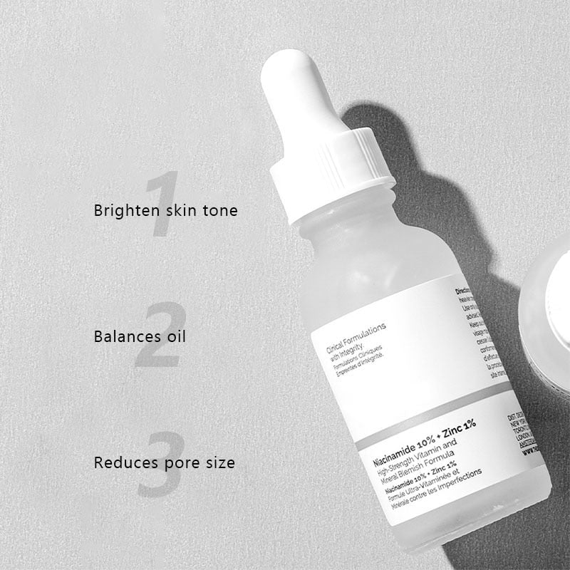 Original 30ml Niacinamide 10% + Zinc 1% Face Serum Skin Care Products Oil Whitening Moisturizer Essence Hydrating Balance