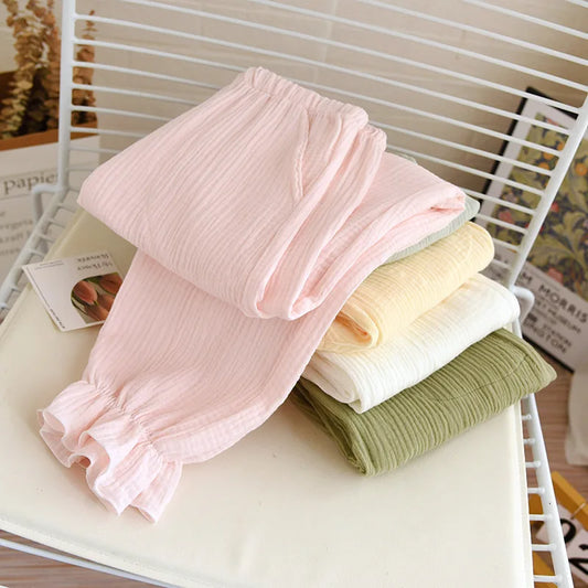 Spring and summer , women's trousers home pants ,100% cotton candy color ,pajamas thin loose pants pajama pants