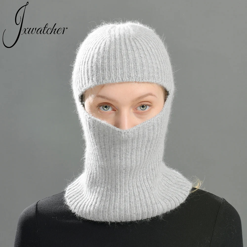 Winter Ski Mask Beanie ,Hat Unisex Solid Color One Hole ,Balaclava Women Men Autumn, Warm Knitted Full Face Beanies Cap