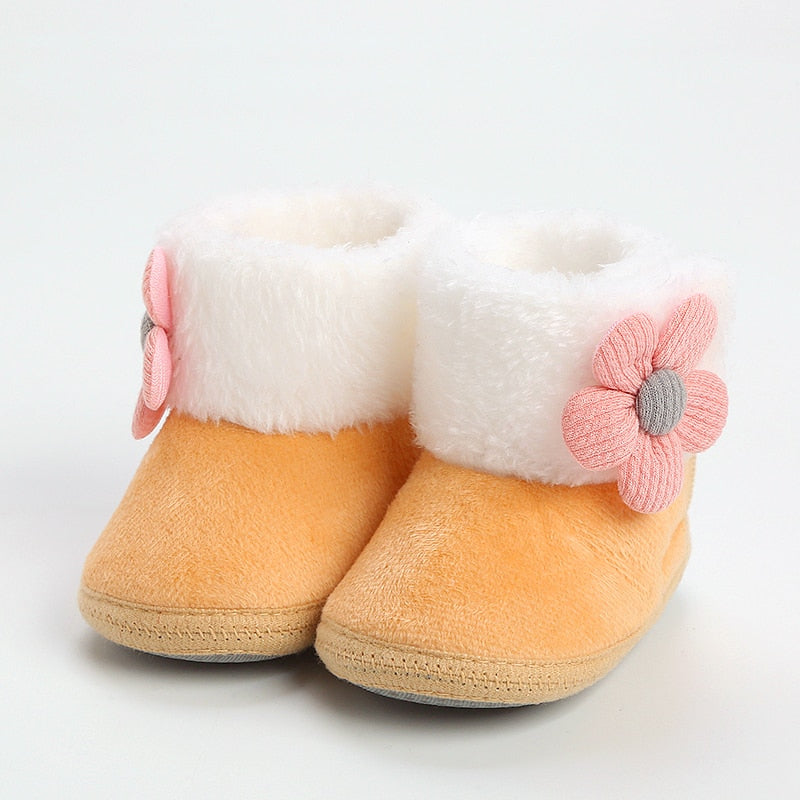 Newborn Baby Girls Boys Soft Booties Solid Pompom Snow Boots Infant Toddler Newborn Warming Shoes New Fashion Comfortable Shoes