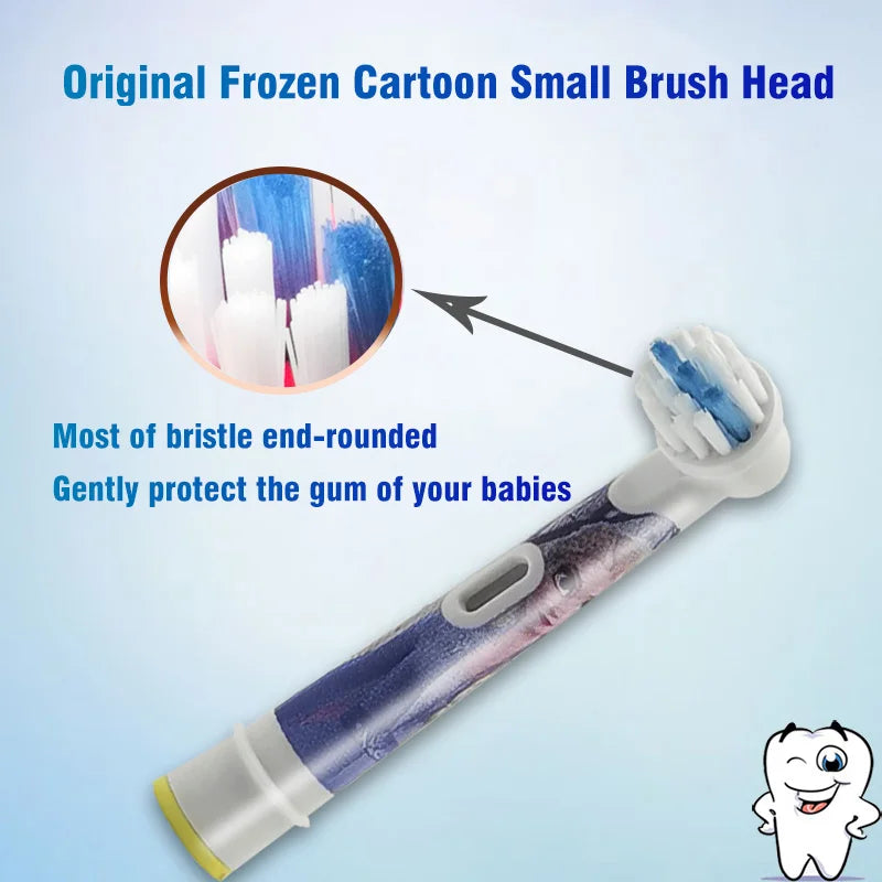 Replacement Toothbrush Head Frozen Design for Girl Thoroughly Clean Teeth and Gum For Orla B Kids Toothbrush