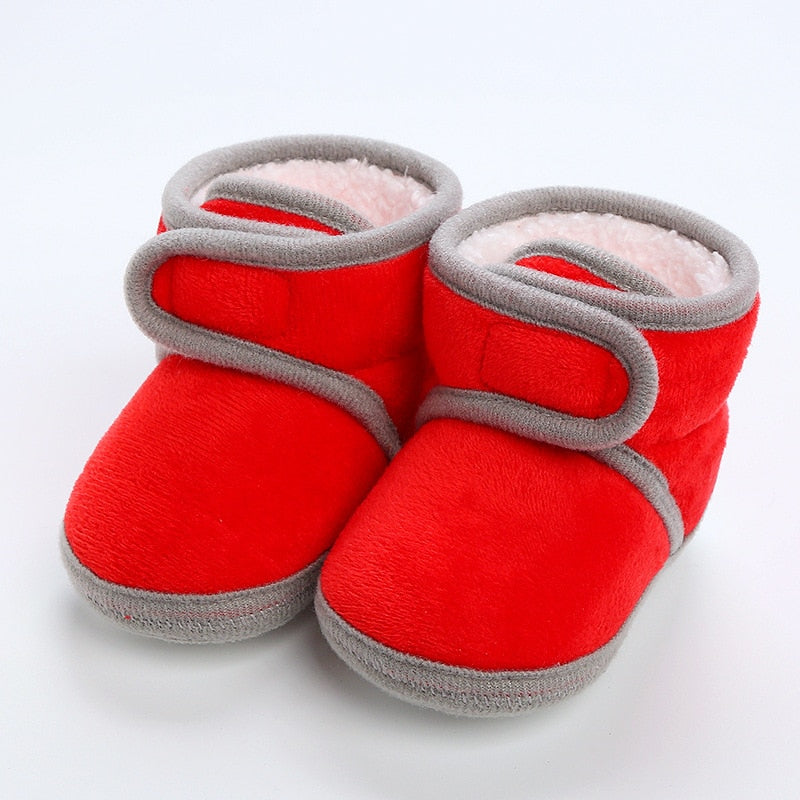 Newborn Baby Girls Boys Soft Booties Solid Pompom Snow Boots Infant Toddler Newborn Warming Shoes New Fashion Comfortable Shoes