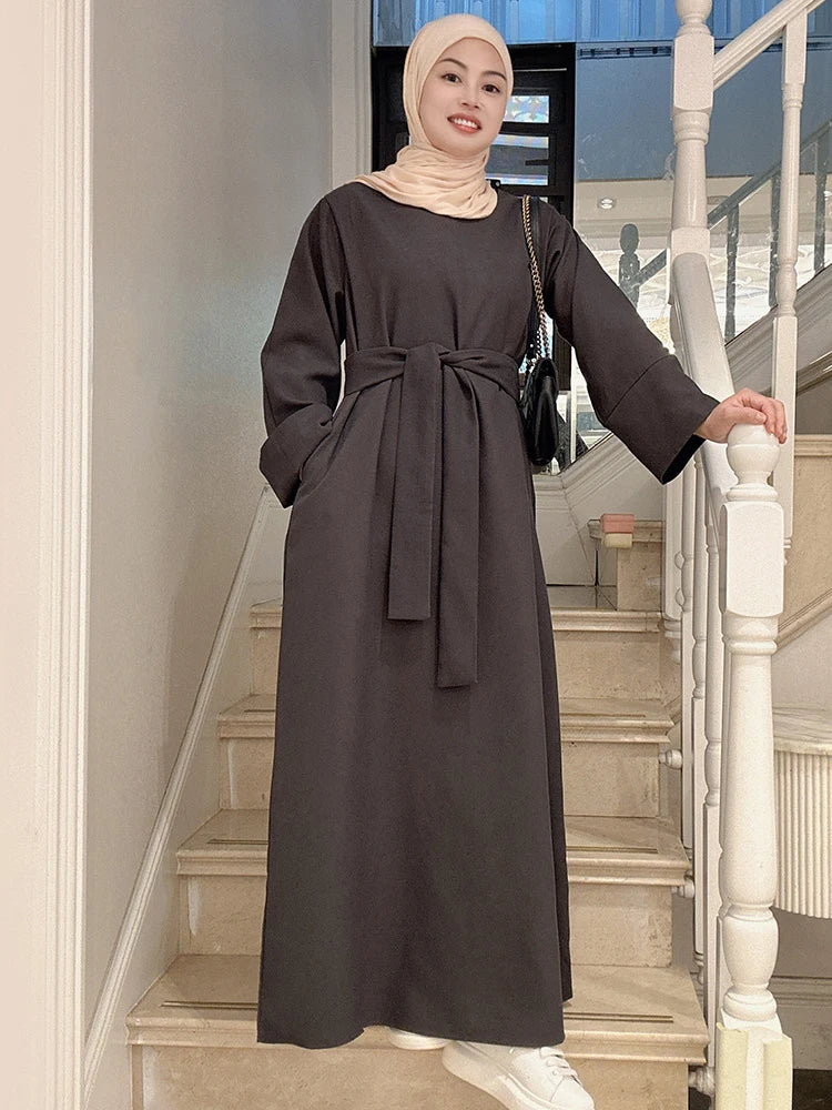 RETAL STYLE Winter Abaya Muslim  (No Scarf)