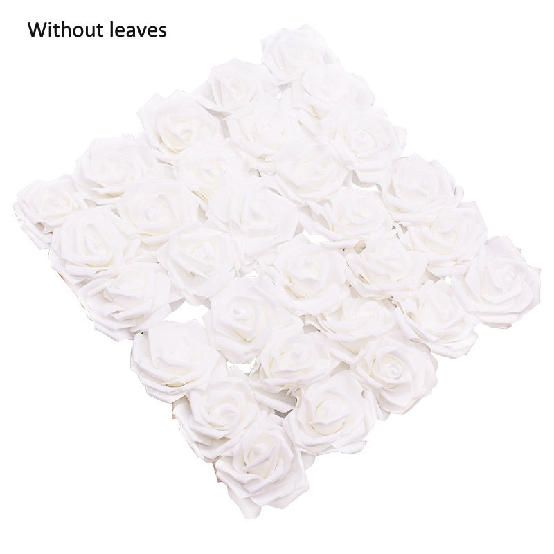 Rose Flowers Bride Bouquet Flower For Wedding Party Decorative Scrapbooking DIY Flower