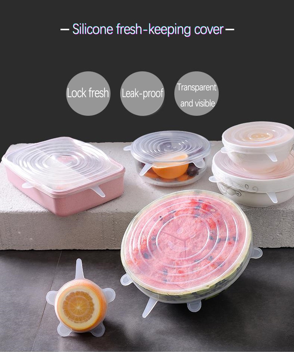 Silicone cover for utensils to keep food