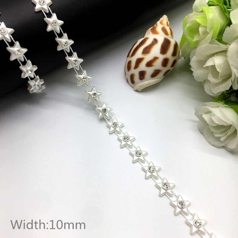 Rhinestone Chain Pearl Crystal Chain Sew On Trims Wedding Dress Costume