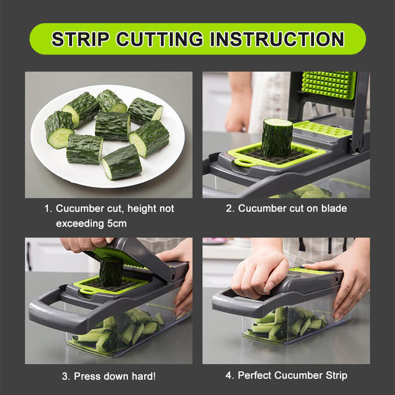 Vegetable cutter 8 ways to cut and prepare the table