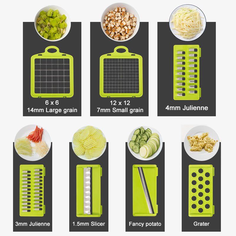 Vegetable cutter 8 ways to cut and prepare the table