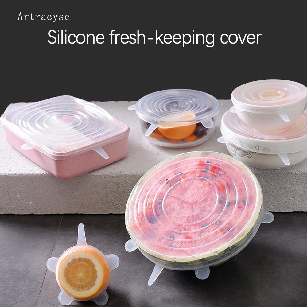 Silicone cover for utensils to keep food