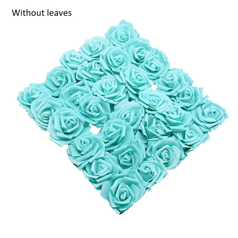 Rose Flowers Bride Bouquet Flower For Wedding Party Decorative Scrapbooking DIY Flower