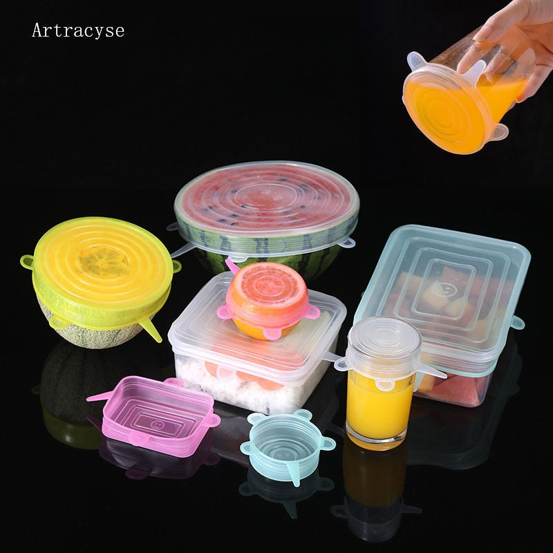 Silicone cover for utensils to keep food