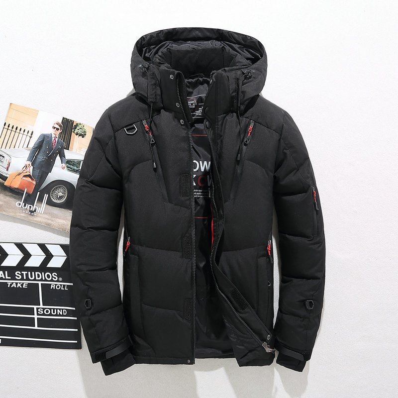 Men's White Duck Down Jacket Warm Overcoat Thermal Winter Parka