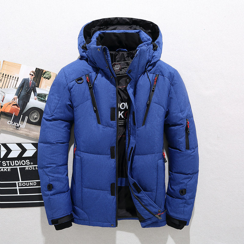 Men's White Duck Down Jacket Warm Overcoat Thermal Winter Parka