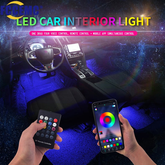 LED lighting for vehicle decoration, several colors, remote control