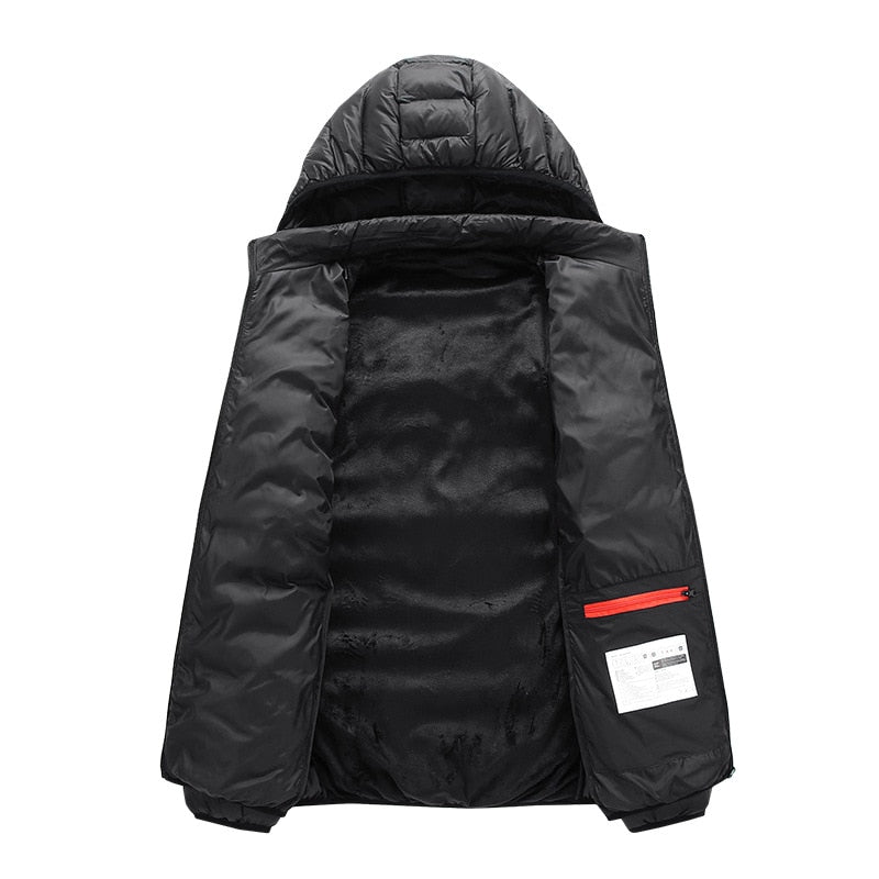 Men Quilted Coats Husband Winter USB.  Men Style Outerwear Warm