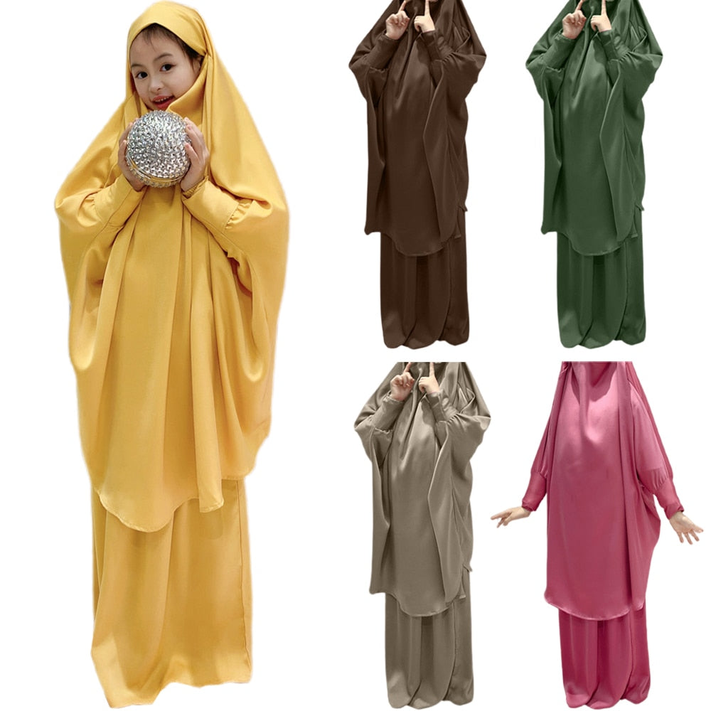 RETAL STAYLE & MORE  Girls Kids Muslim 2 Pieces Set Prayer