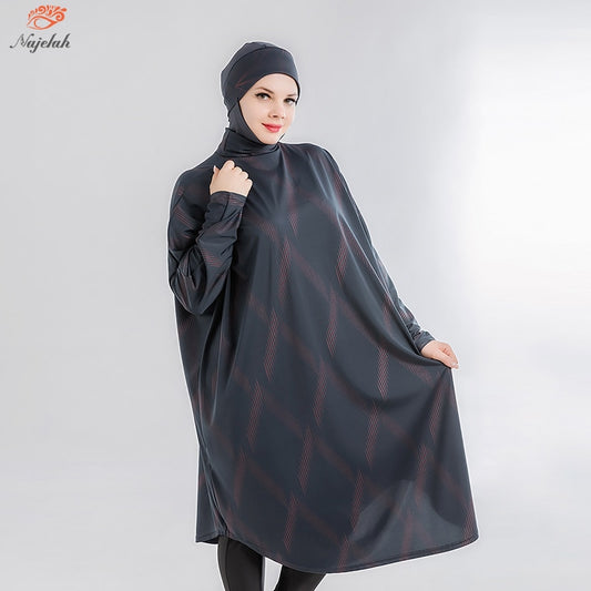 Muslim Swimwear Women Hijab Modest Burkini Swimsuit With Skirt Full Cover Ups For Swimming Suit Islamic Long Sleeve Swim Bathing