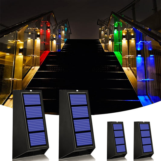 Solar Garden Lights RGB Color Changing Waterproof Wall Lamp