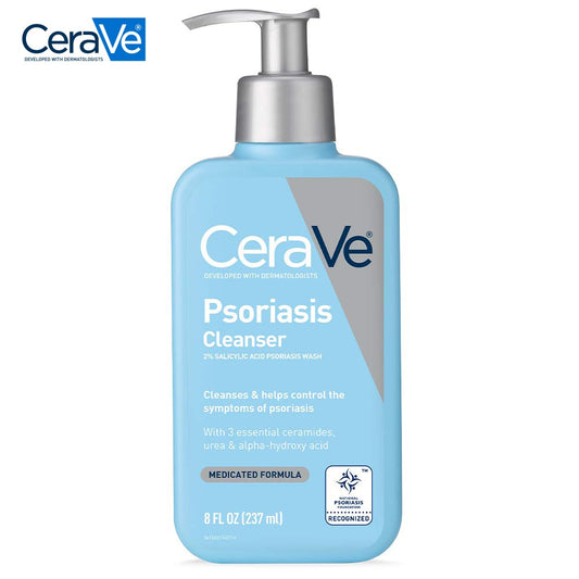 Original 237ML CeraVe Cleanser for Psoriasis Treatment|With Salicylic Acid for Dry Skin Itch Relief Latic Acid for Exfoliation